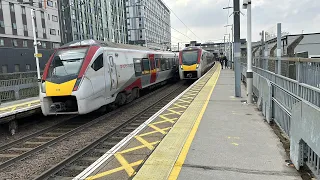 Greater Anglia and Victoria Line Trains at Tottenham Hale on March 8th 2024