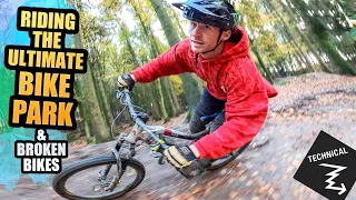 RIDING THE ULTIMATE BIKE PARK AND BROKEN BIKES - SICK MTB FREERIDE