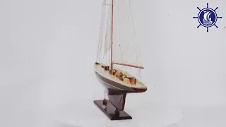 The Shamrock V| Fully Assembled Wooden Ship Model by Old Modern Handicrafts