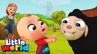 Baa Baa Black Sheep With Nina And Nico | Little World Nursery Rhymes and Educational Songs