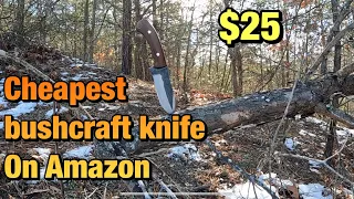 Testing the cheapest Bushcraft knife on Amazon