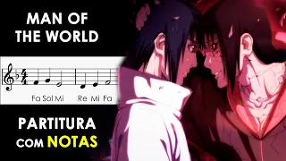 Man of the World | Partitura com Notas para Flauta Doce, Violino | Naruto Shippuden OST