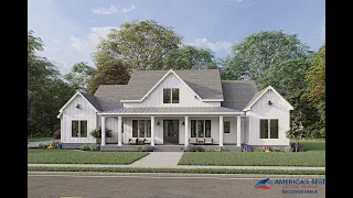 MODERN FARMHOUSE PLAN 4534-00039 WITH INTERIOR