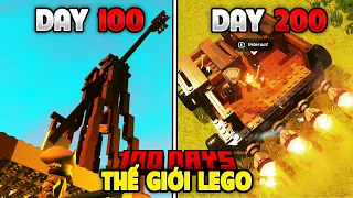 Mình Sinh tồn 200 DAYS Trong Thế Giới LEGO | Xây Lâu Đài, Tàu Hỏa, Ô Tô, Máy Bắn Đá | Lego Fortnite