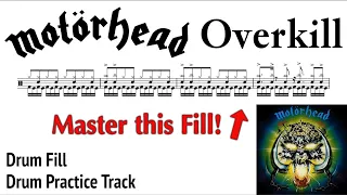 Learn the Drum fill from Overkill - Motörhead | Drums Only Practice Track