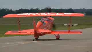 Sean Tucker aerobatics in his new Challenger III Biplane cutting ribbons at KHWY on 5/19/11