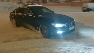 BMW g30 xdrive зимний дрифт