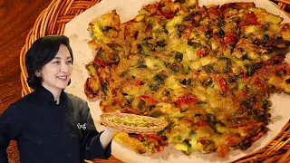 Korean Vegetable Pancake (Yachaejeon), vegan by Chef Jia Choi