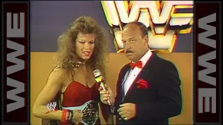 Mean Gene Okerlund has a laugh at Wendi Richter's comments: TNT, May 24, 1985