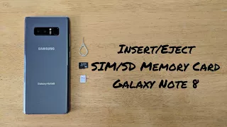 How to insert / eject SIM / SD Memory card Note 8