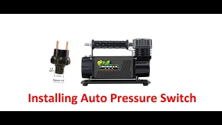 Air Pressure Switch Install on Portable Air pump