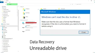 windows can't read the disc in drive