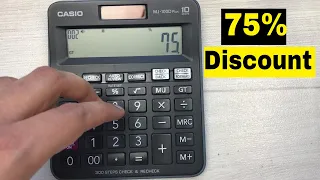 How To Calculate 75 Percent Discount on Calculator