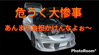 【トヨタ セリカ】TOYOTA CELICA ZZT231  袖ヶ浦サーキットで危うく大惨事　異常を感じたら直ぐに走行中止　@LapTime.kiyose