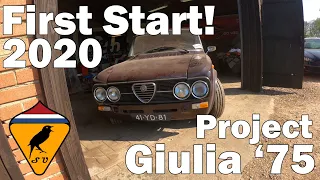 First 1300 Nord Engine Start  | Season 2020 |  Restoration Project Alfa Romeo Giulia Super '75