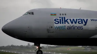 Silkway West B747 4K-BCI full arrival into Birmingham airport