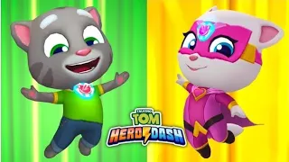 Talking Tom Hero Dash - Discover All The Heroes - Two Screens - All Bosses - New Update TXJFVIAOB