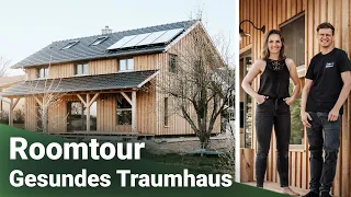 Gesund Bauen mit fantastischen Details, Thoma Holz 100, Lehm & OHNE Heizung | Holzhaus Roomtour