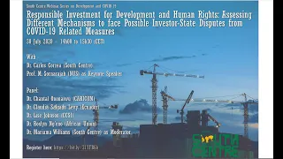 SC Webinar Series on Development & COVID19: Responsible Investment for Development & Human Rights
