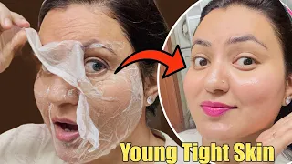 DIY Skin Tightening Challenge : Remove Wrinkles Fine Lines Open Pores Naturally | Loose Skin Gone💕