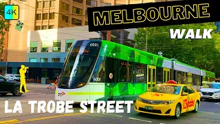 Melbourne La Trobe Street Walk 4K |Marvellous Melbourne Walk 4K