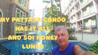 My Pattaya condo has everything I need and a nice cheap lunch in soi honey.