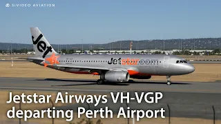10 years flying with JQ - Jetstar Airways (VH-VGP) departing Perth Airport on RW03.