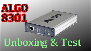 ALGO 8301 Unboxing & Test (With FreePBX)