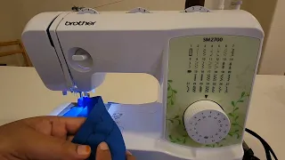 SM2700 brother sewing machine review and small napkin project to check stitches, reviews#