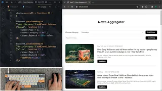 ASMR Programming - News Website With Api in JavaScript - No Talking