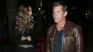 Josh Brolin Spends The Evening At The Theater With His Wife