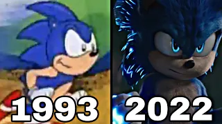 Evolution of Sonic in Cartoon & Movie 1993 to 2022 / Sonic 2 (2022)