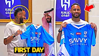 Neymar Júnior First Day at Al Hilal 💙🤍