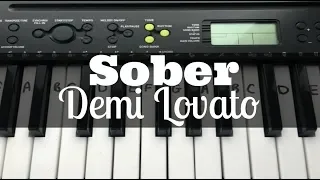 Sober - Demi Lovato | Easy Keyboard Tutorial With Notes