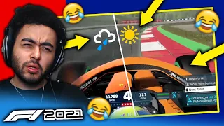 WEATHER CHANGES INSTANTLY MID-RACE! BIG GLITCH F1 2021 GAME!