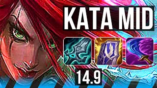 KATARINA vs ZED (MID) | 71% winrate, 8 solo kills | EUW Master | 14.9