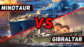 КРЕЙСЕР MINOTAUR (НОВАЯ СБОРКА) VS GIBRALTAR! (СТРИМ ВТОРОЙ) ЧТО ОКАЖЕТСЯ СИЛЬНЕЕ? WORLD OF WARSHIPS