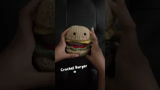 CROCHETING a Burger!🍔#crochet #diy #crochetpattern #food #shorts