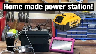 How to make a portable power station using power tool batteries! Cheapest option.