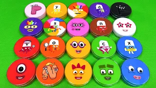 Numberblocks & Cocomelon – Looking Rainbow Slime with Round Box Coloring, ASMR Slime