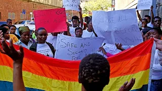 South African LGBTQ+ activists march against Uganda's anti-gay law