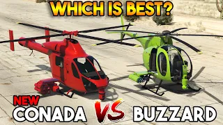 GTA 5 ONLINE : WEAPONIZED CONADA VS BUZZARD CHOPPER (WHICH IS BEST?)