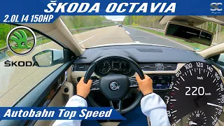 Škoda Octavia 2.0L 150HP (2013) - Autobahn Top Speed Drive POV