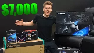 THE $7000 PC UNBOXING + NEW OFFICE SETUP TOUR!