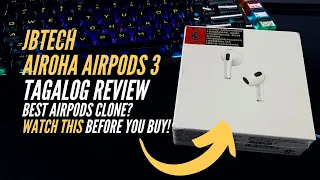 Unboxing and Review: JBTech Airoha AirPods 3 - Is it worth it? (Tagalog)