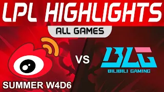 WBG vs BLG Highlights ALL GAMES LPL Summer Season 2023 W4D6 Weibo Gaming vs Bilibili Gaming