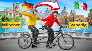 Wir fahren ein TANDEM-FAHRRAD von MÜNCHEN nach VENEDIG! (Im Winter 🥶)