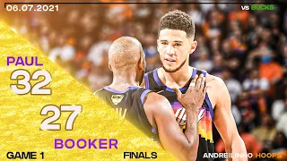 Chris Paul & Devin Booker Full Highlights vs Bucks G1 Finals ● CP3 32 Points ● Booker 27! ● 06.07.21