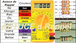 RÉSISTANCE ÉLECTRIQUE: comment mémoriser facilement le code de couleur de résistances (Ingenierie)