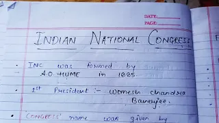 Formation Of Indian National Congress || Notes || Indian Modern History ||